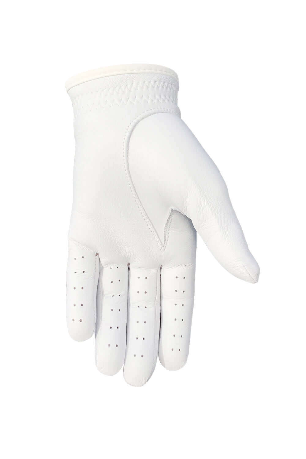 Golfhandschuhe Leder Xolo CabrettaPro Herren weiß Abbildung geöffnete Hand. Herren Golfhandschuhe Leder Cabretta Pro Herren, Beste Golfhandschuhe Leder Cabretta Pro Herren.